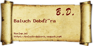 Baluch Debóra névjegykártya